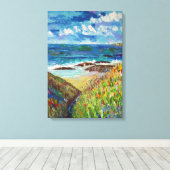 Strand in Bretagne Canvas Afdruk (Insitu (Houten vloer))