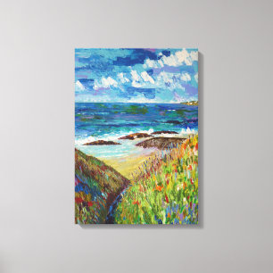 Strand in Bretagne Canvas Afdruk