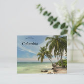 Strand in Colombia Briefkaart (Staand voorkant)