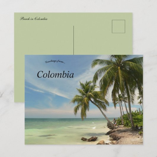 Strand in Colombia Briefkaart (Voorkant / Achterkant)