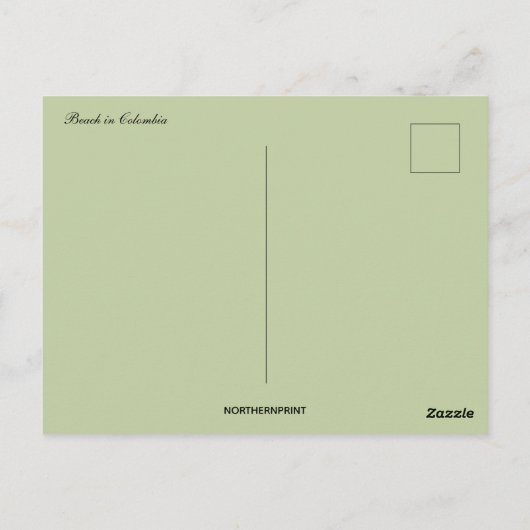 Strand in Colombia Briefkaart (Achterkant)