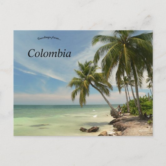 Strand in Colombia Briefkaart (Voorkant)