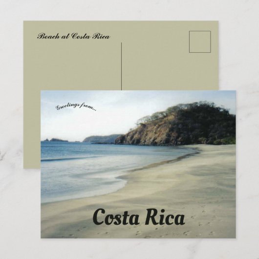 strand in Costa Rica Briefkaart (Voorkant / Achterkant)