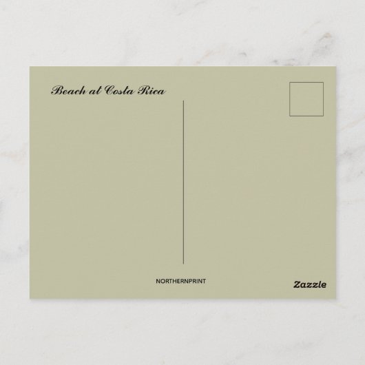 strand in Costa Rica Briefkaart (Achterkant)