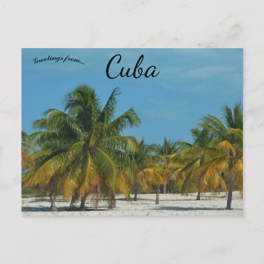 Strand in Cuba Briefkaart (Voorkant)
