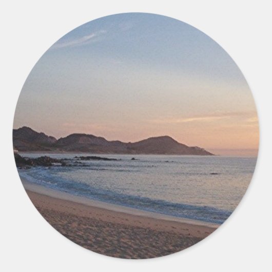 strand in de cabosticker ronde sticker (Voorkant)