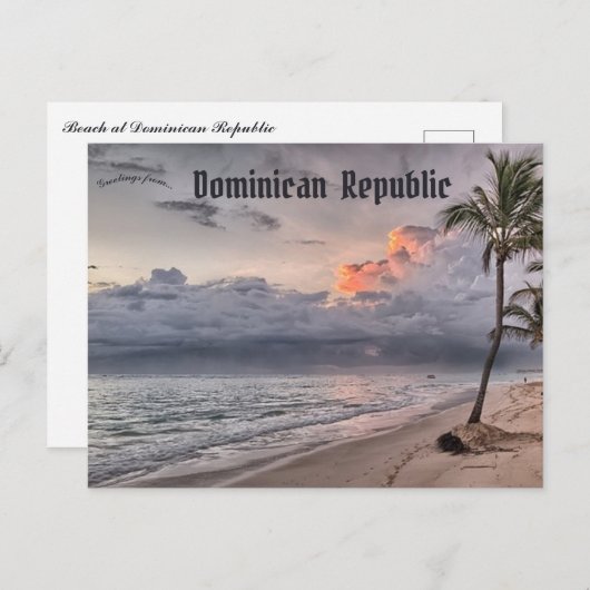 Strand in de Dominicaanse Republiek Briefkaart (Voorkant / Achterkant)
