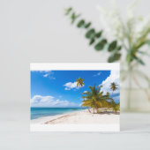 strand in de Dominicaanse Republiek Saona Briefkaart (Staand voorkant)