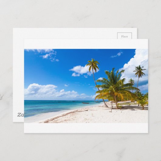 strand in de Dominicaanse Republiek Saona Briefkaart (Voorkant / Achterkant)