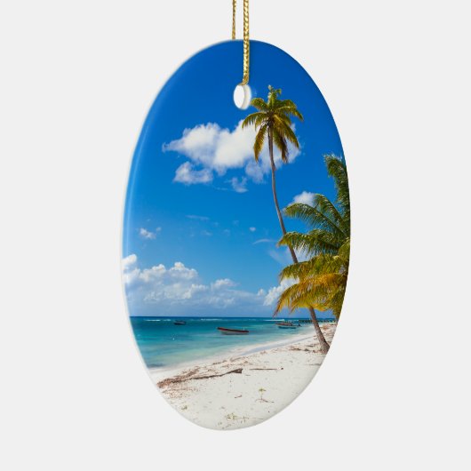 strand in de Dominicaanse Republiek Saona Keramisch Ornament (Rechts)