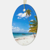 strand in de Dominicaanse Republiek Saona Keramisch Ornament (Links)