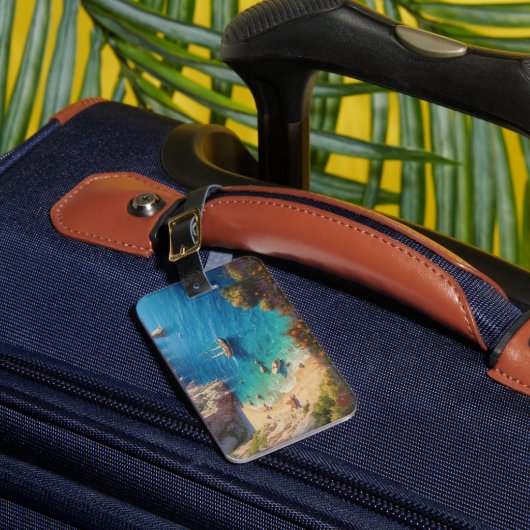 Strand in Griekenland Bagagelabel (Voorkant Insitu 1)