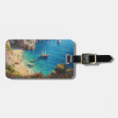 Strand in Griekenland Bagagelabel (Voorkant horizontaal)