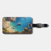 Strand in Griekenland Bagagelabel (Achterkant horizontaal)