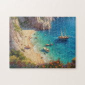 Strand in Griekenland Legpuzzel (Horizontaal)