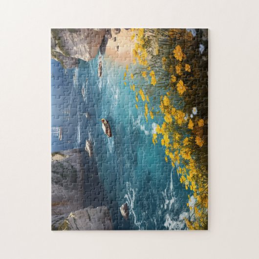 Strand in Griekenland Legpuzzel (Verticaal)