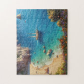 Strand in Griekenland Legpuzzel (Verticaal)