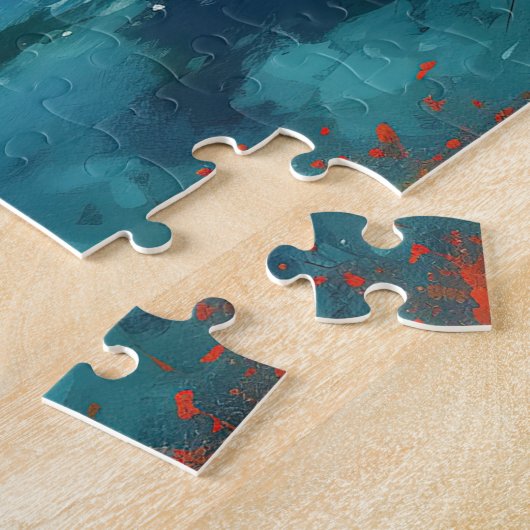 Strand in Griekenland Legpuzzel (Zijkant)