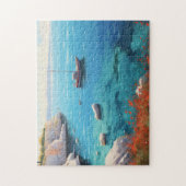 Strand in Griekenland Legpuzzel (Verticaal)