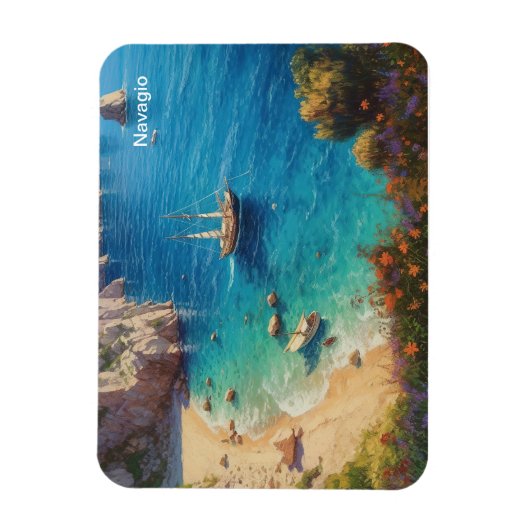 Strand in Griekenland Magneet (Verticaal)