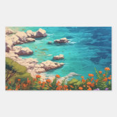 Strand in Griekenland Rechthoekige Sticker (Voorkant)