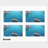 Strand in Griekenland Rechthoekige Sticker (Vel)