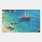 Strand in Griekenland Rechthoekige Sticker (Voorkant)