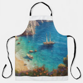 Strand in Griekenland Schort (Voorkant)