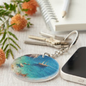 Strand in Griekenland Sleutelhanger (Voorkant Rechts)