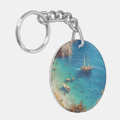 Strand in Griekenland Sleutelhanger (Voorkant Links)