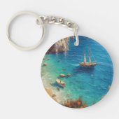 Strand in Griekenland Sleutelhanger (Voorkant)