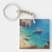 Strand in Griekenland Sleutelhanger (Voorkant)