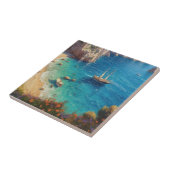 Strand in Griekenland Tegeltje (Zijkant)