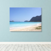 strand in Hawaii Canvas Afdruk (Insitu (Houten vloer))