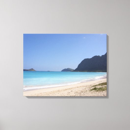 strand in Hawaii Canvas Afdruk (Voorkant)