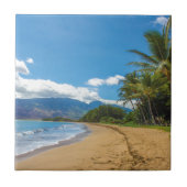 strand in Hawaii Tegeltje (Voorkant)