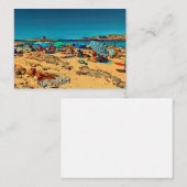 Strand in Italië Notitiekaartje (Voorkant / Achterkant)