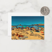 Strand in Italië Notitiekaartje (Voorkant / Achterkant in situ)