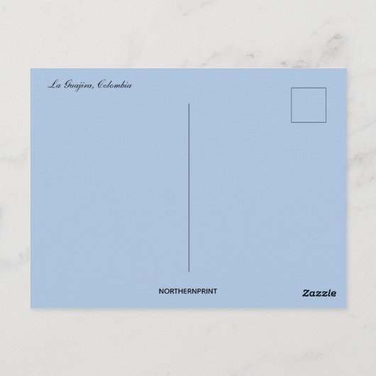 Strand in La Guajira Colombia Briefkaart (Achterkant)