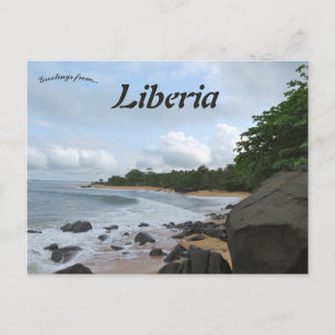 strand in Liberia Briefkaart