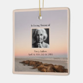 Strand in liefdevolle herinnering begrafenismonume keramisch ornament (Links)