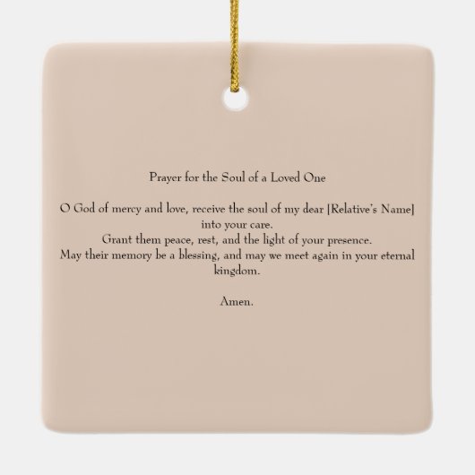 Strand in liefdevolle herinnering begrafenismonume keramisch ornament (Achterkant)