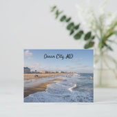 strand in Ocean City, Maryland Briefkaart (Staand voorkant)