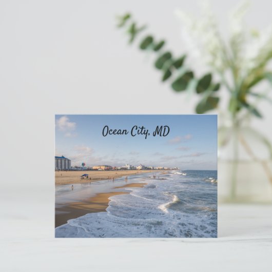 strand in Ocean City, Maryland Briefkaart (Staand voorkant)
