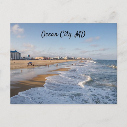 strand in Ocean City, Maryland Briefkaart (Voorkant)