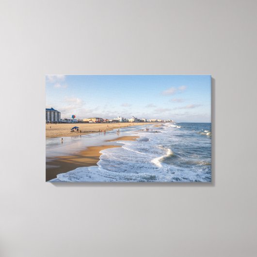 strand in Ocean City, Maryland Canvas Afdruk (Voorkant)