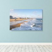 strand in Ocean City, Maryland Canvas Afdruk (Insitu (Houten vloer))