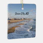 strand in Ocean City, Maryland Keramisch Ornament (Rechts)