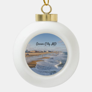 strand in Ocean City, Maryland Keramische Bal Ornament