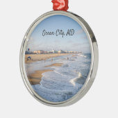 strand in Ocean City, Maryland Metalen Ornament (Links)